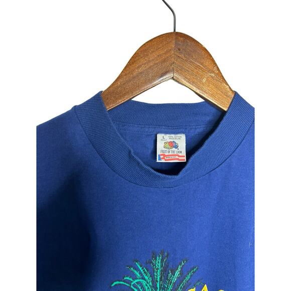 Vintage 1990s 93 Fruit of the Loom Las Vegas Graphic t-shirt single stitch sz L - Picture 3 of 4